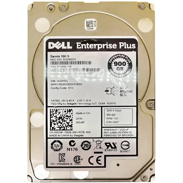 Seagate 9TH066-158 | Savvio 10K.5 Series 900GB 10000RPM SAS 6Gb/S 64MB Cache (Ce) 2.5-Inch Hard Drive-image