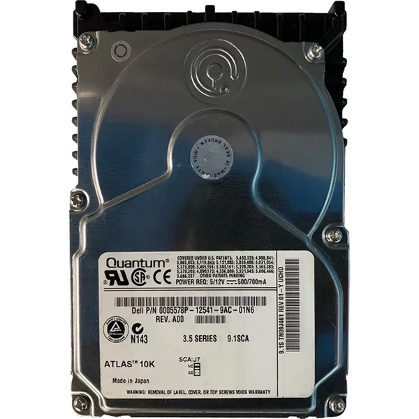 Dell 005578P | 9.1GB 10000RPM Ultra-160 Scsi 80-Pin 2MB Cache 3.5-Inch Internal Hard Drive-image