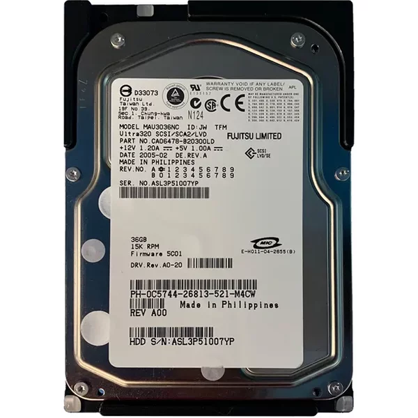Dell C5744 | 36GB 15000RPM Ultra320 Scsi Hot-Pluggable 3.5-Inch Hard Drive For Poweredge Server & Powervault Storage Array-image