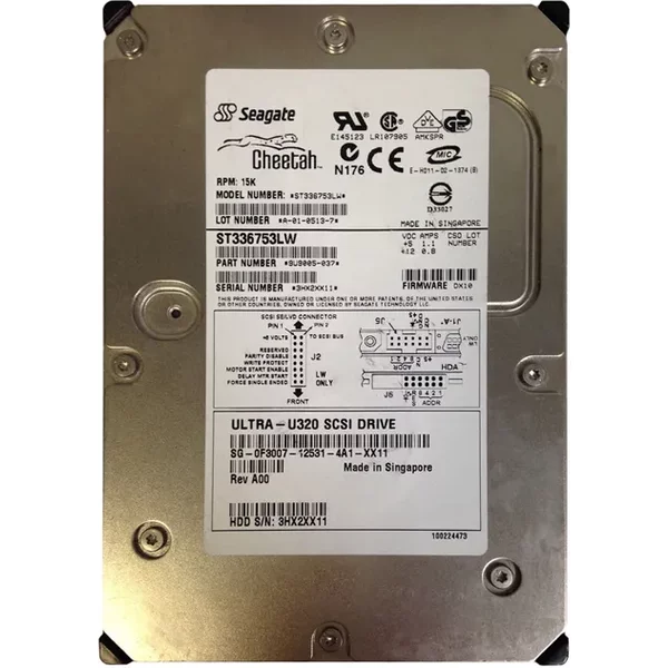 Dell F3007 | 36GB 15000RPM Ultra320 Scsi 68-Pin 3.5-Inch Hard Drive-image