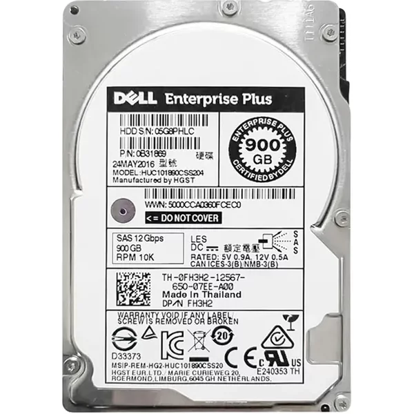 Hgst HUC101890CSS204 | Ultrastar C10K1800 Series 900GB 10520RPM SAS 12Gb/S 128MB Cache 512N (Secure Erase) 2.5-Inch Hard Drive-image