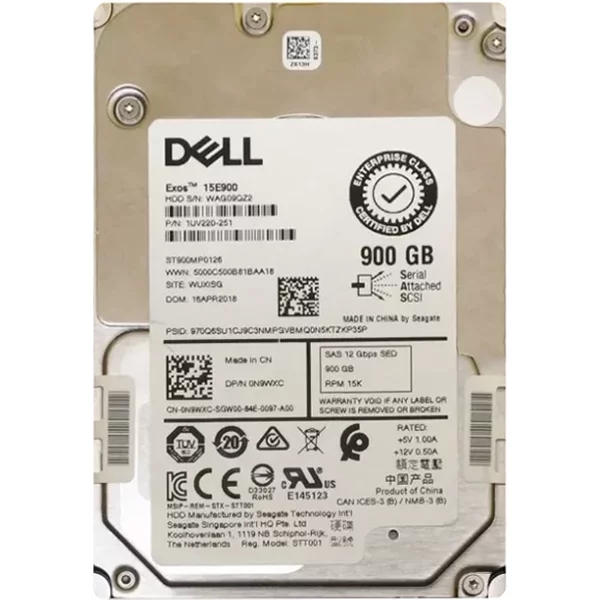Dell N9WXC | 900GB 15000RPM SAS 12Gb/S 256MB Cache 2.5-Inch Hard Drive-image