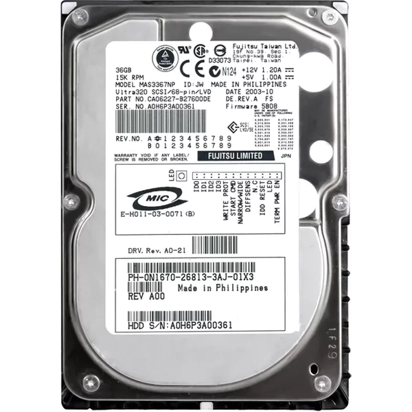 Dell N1670 | 36GB 15000RPM Ultra320 Scsi 8MB Cache 3.5-Inch Hard Drive-image