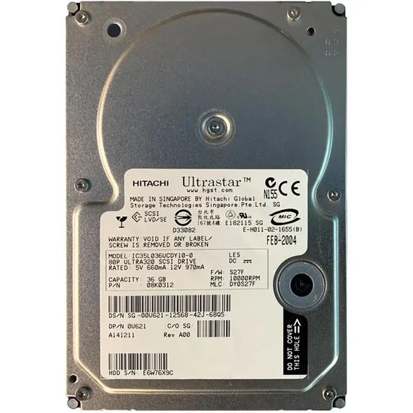 Dell OU621 | 36GB 10000RPM Ultra320 Scsi Hot-Pluggable 3.5-Inch Hard Drive-image