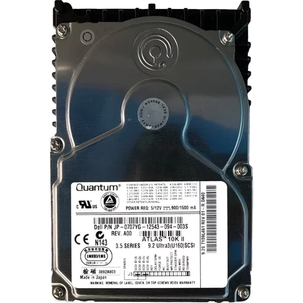 Quantum TY09L461 | 9GB 10000RPM Ultra 160 Scsi 3.5-Inch 4MB Cache Atlas 10K Hard Drive-image