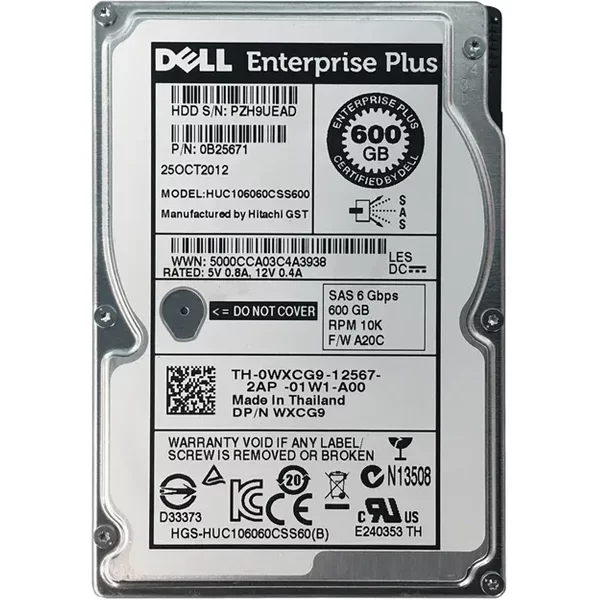 Hitachi 0B25671 | 600GB 10000RPM SAS 6Gb/S 64MB Cache 2.5-Inch Hard Drive-image