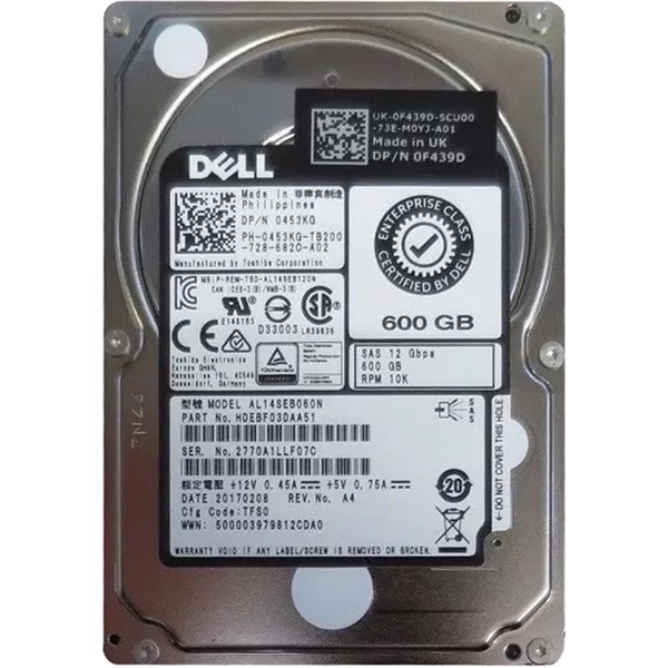 Dell F439D | 600GB 10000RPM SAS 12Gb/S 2.5-Inch Hard Drive-image