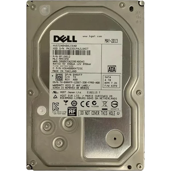 Hgst HUS724040ALE640 | Ultrastar 7K4000 Series 4TB 7200RPM Sata 6Gb/S 64MB Cache 512E 3.5-Inch Enterprise Hard Drive-image