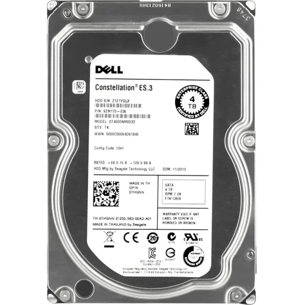 Seagate ST4000NM0033 | Constellation ES.3 Series 4TB 7200RPM Sata 6Gb/S 128MB Cache (512N) 3.5-Inch Hard Drive-image