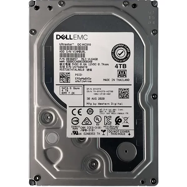 Dell YH3T9 | 4TB 7200RPM Sata 6Gb/S Hot-Pluggable (512N) 3.5-Inch Hard Drive For Poweredge Server-image