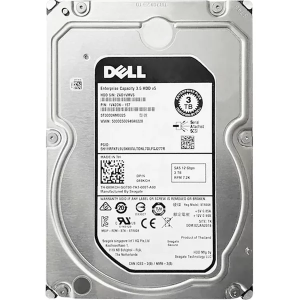 Dell 85KCH | 3TB 7200RPM SAS 12Gb/S Hot-Pluggable 3.5-Inch Hard Drive For Compellent Storage Array-image