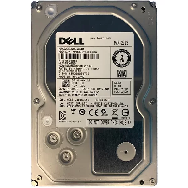 Hgst HUA723030ALA640 | Ultrastar 7K3000 Series 3TB 7200RPM Sata 6Gb/S 64MB Cache 512E 3.5-Inch Enterprise Hard Drive-image