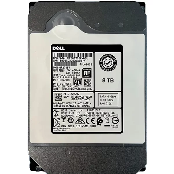 Hgst HUH721008ALE600 | Ultrastar DC HC510 Series 8TB 7200RPM Sata 6Gb/S 256MB Cache 512E (Instant Secure Erase Encryption) 3.5-Inch Hard Drive-image