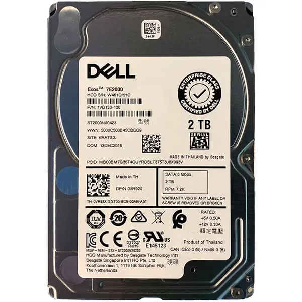 Seagate ST2000NX0423 | Exos 7E2000 2TB 7200RPM Sata 6Gb/S 2.5-Inch Hard Drive For Poweredge R630-image