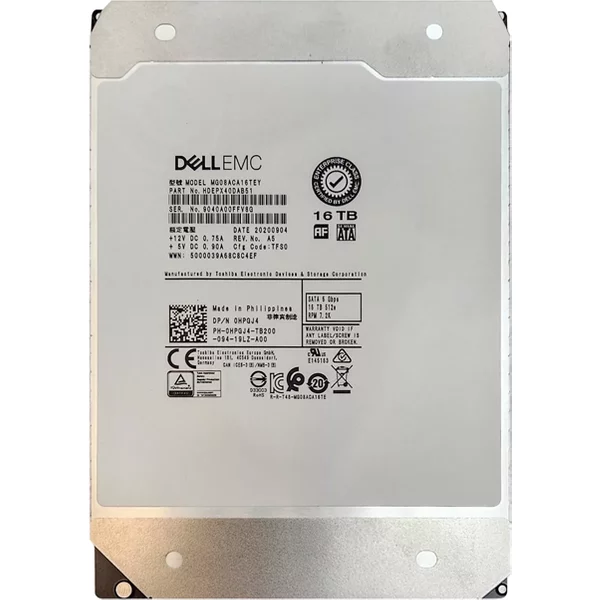 Dell 0HPGJ4 | 16TB 7200RPM Sata 6Gb/S Hot-Pluggable 512MB Cache (512E) 3.5-Inch Hard Drive For Poweredge Server-image