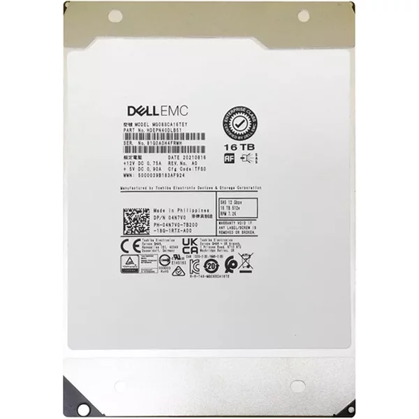 Dell 4N7V0 | 16TB 7200RPM SAS 12Gb/S 3.5-Inch Nearline Hard Drive-image