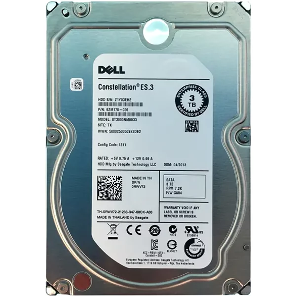 Seagate 9ZM178-036 | Constellation ES.3 Series 3TB 7200RPM Sata 6Gb/S 128MB Cache (512N) 3.5-Inch Hard Drive-image