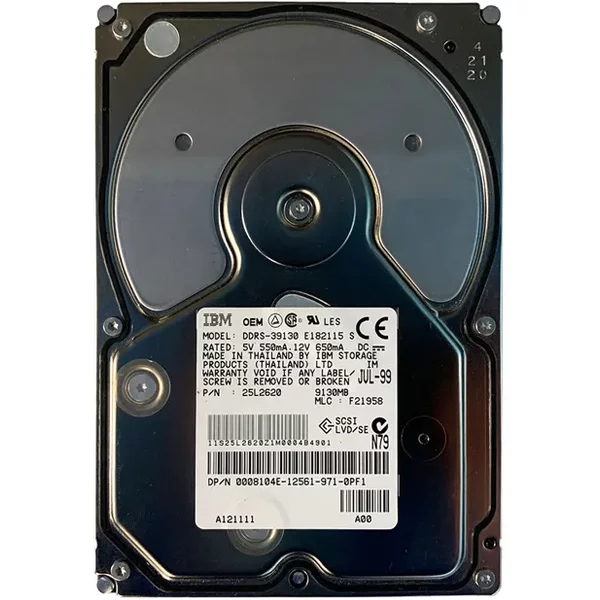 IBM 25L2620 | Ultrastar 9ES 4.5GB 7200RPM Ultra Wide Scsi 512KB Cache 3.5-Inch Hard Drive-image