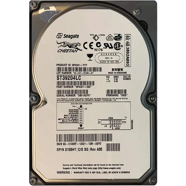 Dell 0108HT | 9.1GB 10000RPM Ultra160 Scsi 4MB Cache 80-Pin 3.5-Inch Hard Drive-image