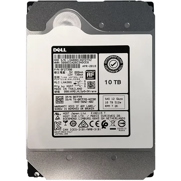 Hgst HUH721010AL5200 | Ultrastar DC HC510 Series 10TB 7200RPM SAS 12Gb/S 256MB Cache 512E (Instant Secure Erase Encryption) 3.5-Inch Hard Drive-image