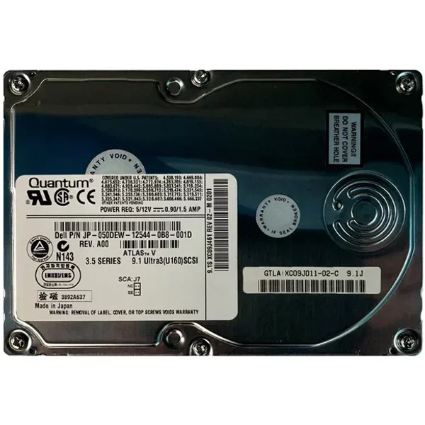 Dell JP050DEW | 9.1GB 7200RPM Ultra-160 Scsi 80-Pin 4MB Cache 3.5-Inch Internal Hard Drive-image