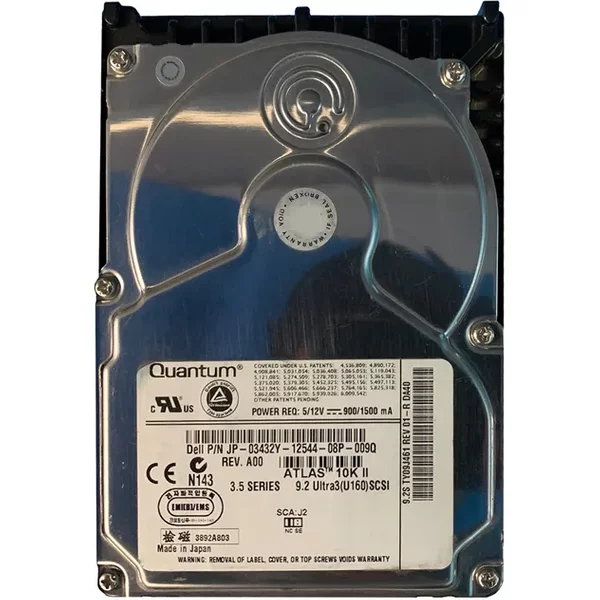 Quantum TY09J461 | 9GB 10000RPM Ultra 160 Scsi 80-Pin 3.5-Inch Hard Drive-image