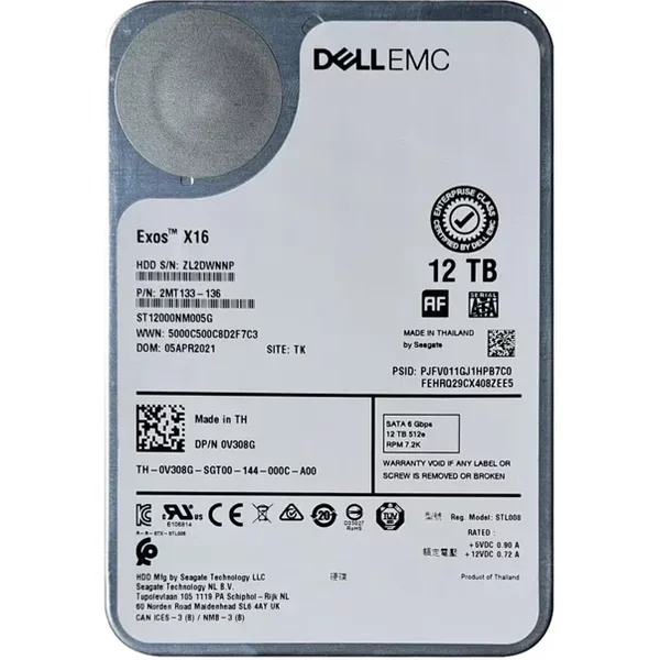 Dell 0V308G | 12TB 7200RPM Sata 6Gb/S 3.5-Inch Hard Drive-image