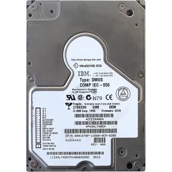 Dell 0001678P | 9GB 10000RPM Ultra-160 Scsi 80-Pin 2MB Cache 3.5-Inch Internal Hard Drive-image