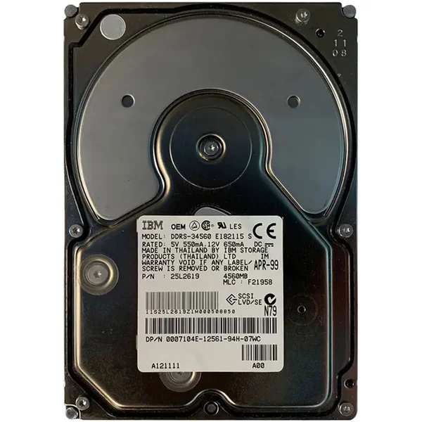 Dell 07104E | 4GB 7200RPM Ultra Wide Scsi 3.5-Inch 512KB Cache Hard Drive-image