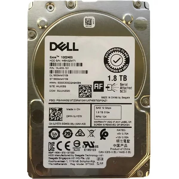 Dell DL1800MM0159 | Compellent Enterprise 1.8TB 10000RPM SAS 12Gb/S 128MB Cache 2.5-Inch Hard Drive-image