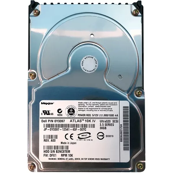 Dell JP-0Y3397 | 36GB 10000RPM Ultra 320 Scsi 3.5-Inch 8MB Cache Hard Drive-image