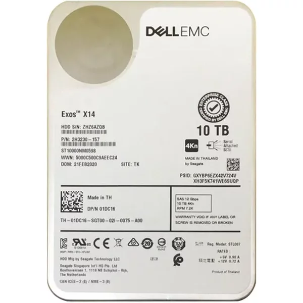 Seagate ST10000NM0598 | Exos X14 10TB 7200RPM 12Gb/S SAS 256MB Cache 3.5-Inch Hard Drive-image