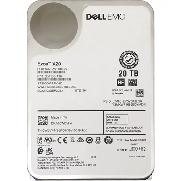 Seagate ST20000NM008D | Exos X20 20TB 7200RPM 6Gb/S Sata 256MB Cache 3.5-Inch Hard Drive-image