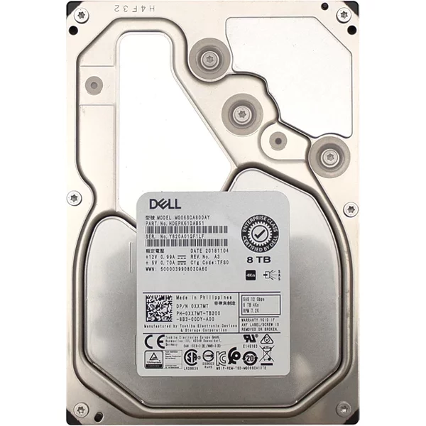 Dell XX7MT | 8TB 7200RPM SAS 12Gb/S Hot-Pluggable (4Kn) 3.5-Inch Nearline Hard Drive For Poweredge Server & Powervault Server-image