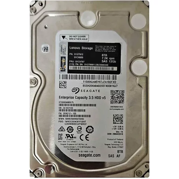 Lenovo 01CX797 | 8TB 7200RPM SAS 12Gb/S 3.5-Inch Internal Hard Drive For D3284-image