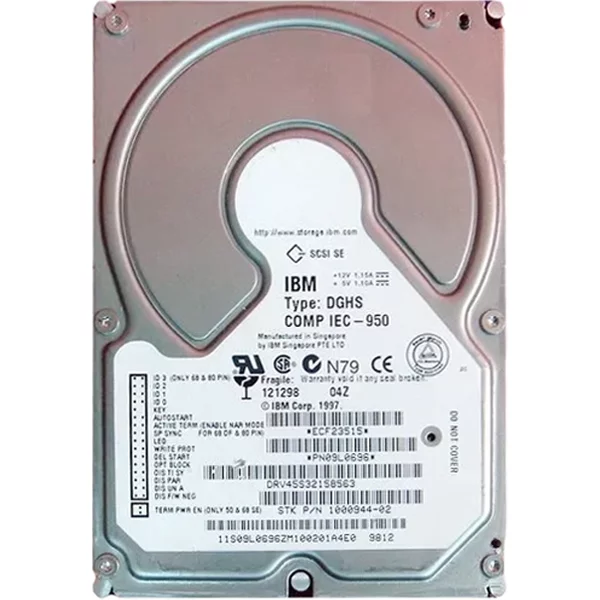 IBM 09L0696 | Ultrastar 4GB 7200RPM Ultra Scsi 1MB Cache 3.5-Inch Hard Drive-image