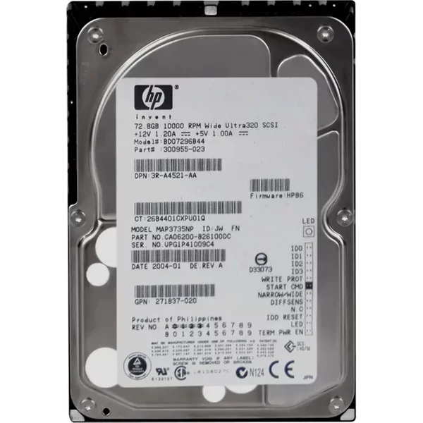 HP 3R-A4521-AA | 72.8GB 10000RPM Ultra320 Scsi LVD 68-Pin 3.5-Inch Hard Drive-image