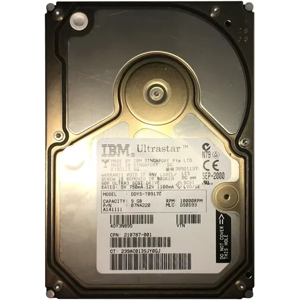 IBM 07N4220 | Ultrastar 36LZX 9.1GB 10000RPM Ultra160 Scsi 68-Pin 4MB Cache 3.5-Inch Hard Drive-image