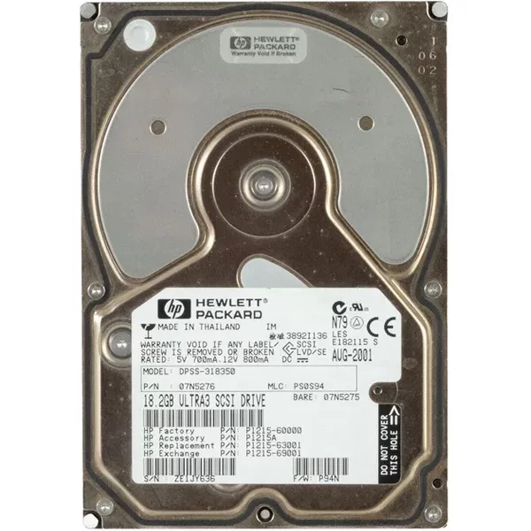 IBM 07N5276 | Ultrastar 36LP 18.3GB 7200RPM Ultra-160 Scsi 68-Pin 4MB Cache 3.5-Inch Internal Hard Drive-image