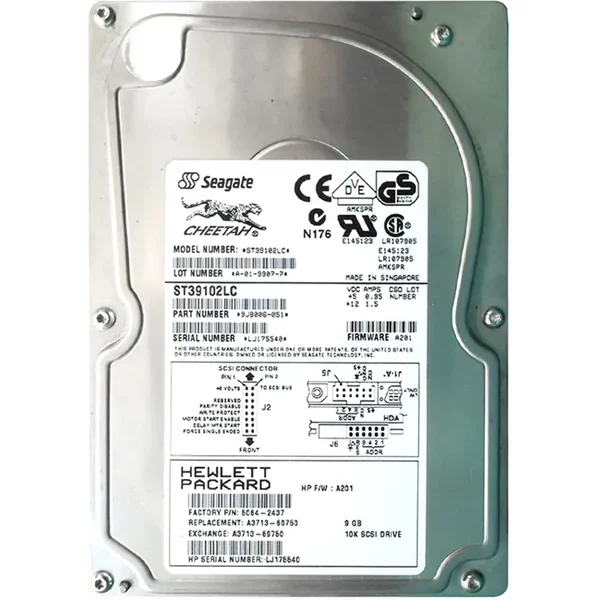 Seagate 9J8006-051 | Cheetah 9LP Series 9.1GB 10000RPM Wide Ultra2 Scsi 1MB Cache 80-Pin 3.5-Inch Hard Drive-image