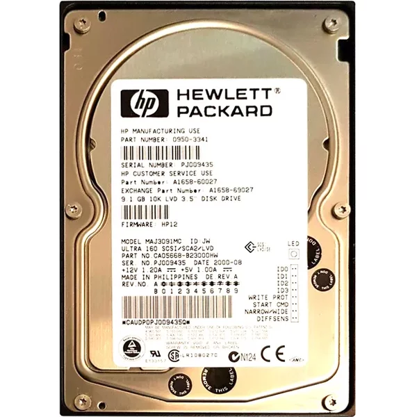 HP A1658-69027 | 9.1GB 10000RPM Ultra2 Wide Scsi Hot-Swappable 80-Pin 3.5-Inch Hard Drive-image