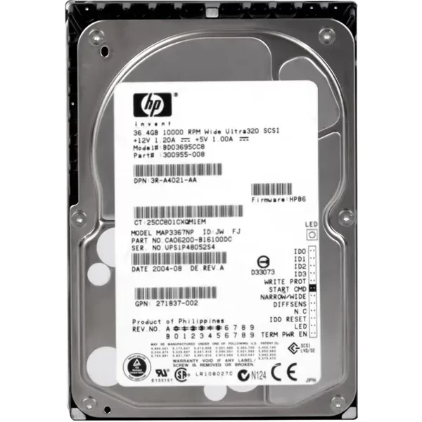 HP BD03695CC8 | 36.4GB 10000RPM Ultra320 Scsi LVD 68-Pin 3.5-Inch Hard Drive-image