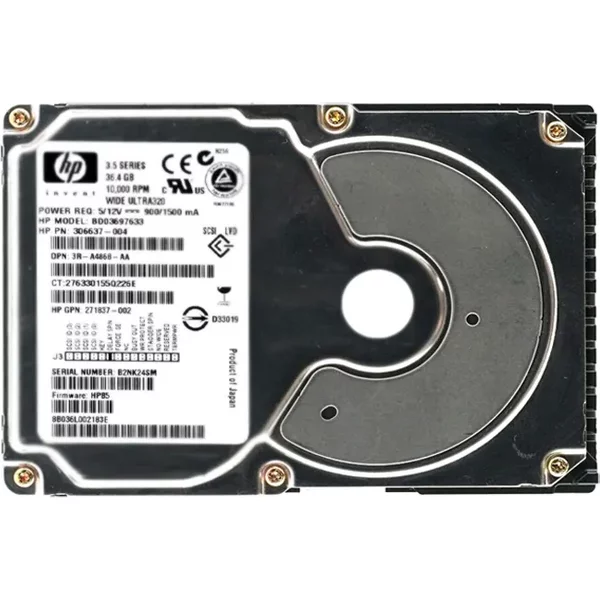 HP BD03697633 | 36.4GB 10000RPM Ultra320 Scsi LVD 68-Pin 3.5-Inch Hard Drive-image