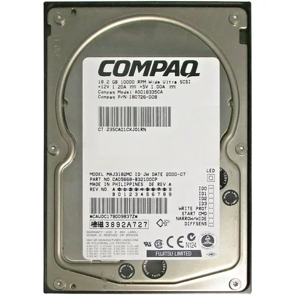 Fujitsu CA05668-B32100CP | 18GB 10000RPM Ultra 160 Scsi 3.5-Inch 4MB Cache Hard Drive-image