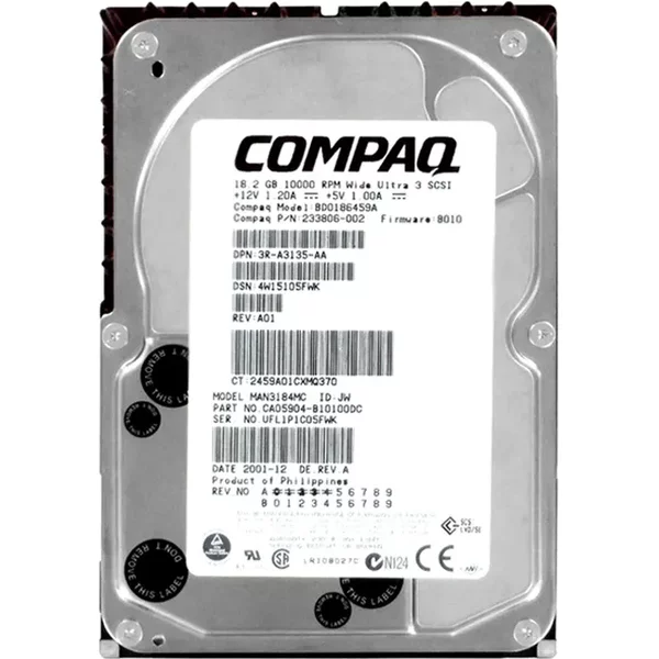 Fujitsu CA05904-B10100DC | 18.2GB 10000RPM Wide Ultra3 Scsi 8MB Cache 3.5-Inch Hard Drive-image