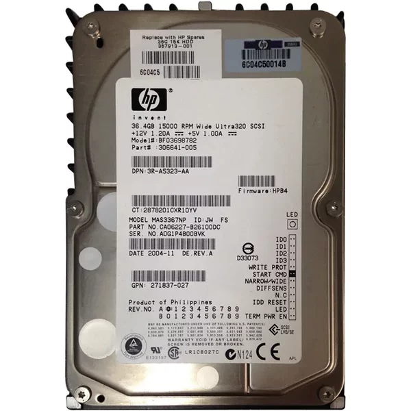 Fujitsu CA06227-B26100DC | 36.4GB 15000RPM Ultra320 Scsi 68-Pin 8MB Cache 3.5-Inch Hard Drive-image