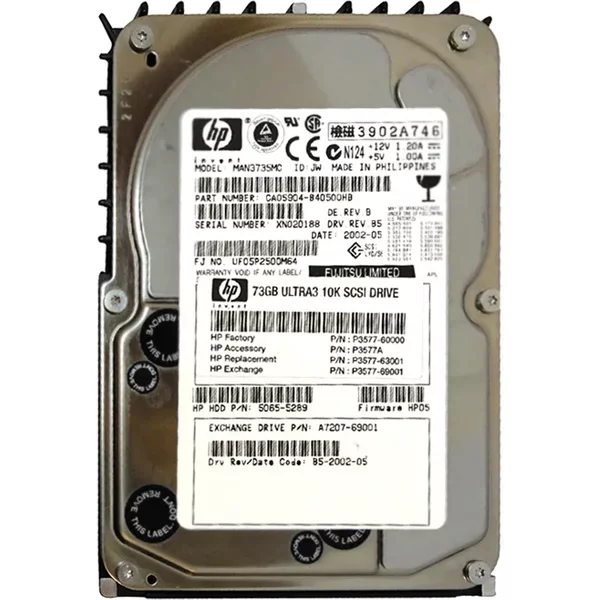 HP P3577-63001 | 72.8GB 10000RPM Ultra-160 Scsi Hot-Pluggable (Lvd) 80-Pin 3.5-Inch Hard Drive-image