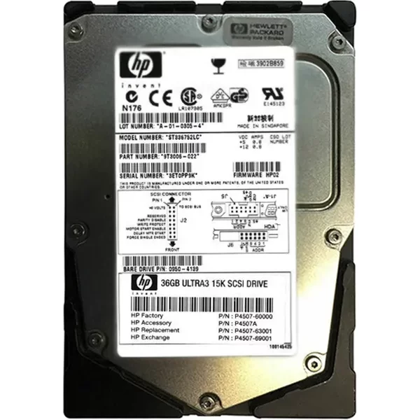 HP P4507-63001 | 36GB 15000RPM Ultra-160 Scsi 80-Pin 3.5-Inch Hard Drive-image
