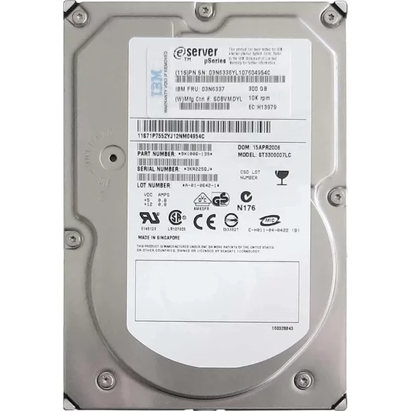 IBM 03N6337 | 300GB 10000RPM Ultra320 Scsi 80-Pin 3.5-Inch Hard Drive-image