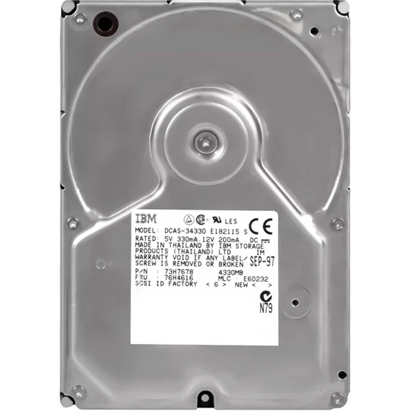 IBM 73H7678 | Ultrastar 4GB 5400RPM Ultra Scsi 448KB Cache 3.5-Inch Hard Drive-image